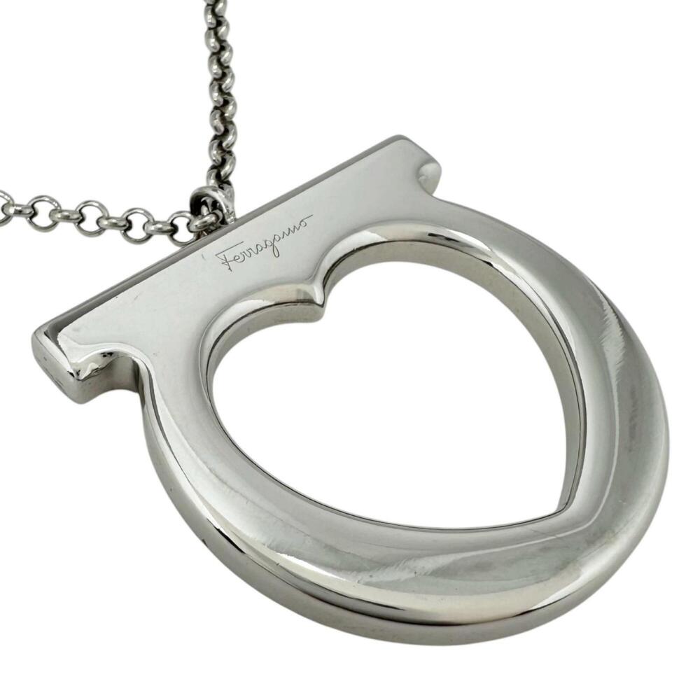 SALVATORE FERRAGAMO Silver Heart Necklace